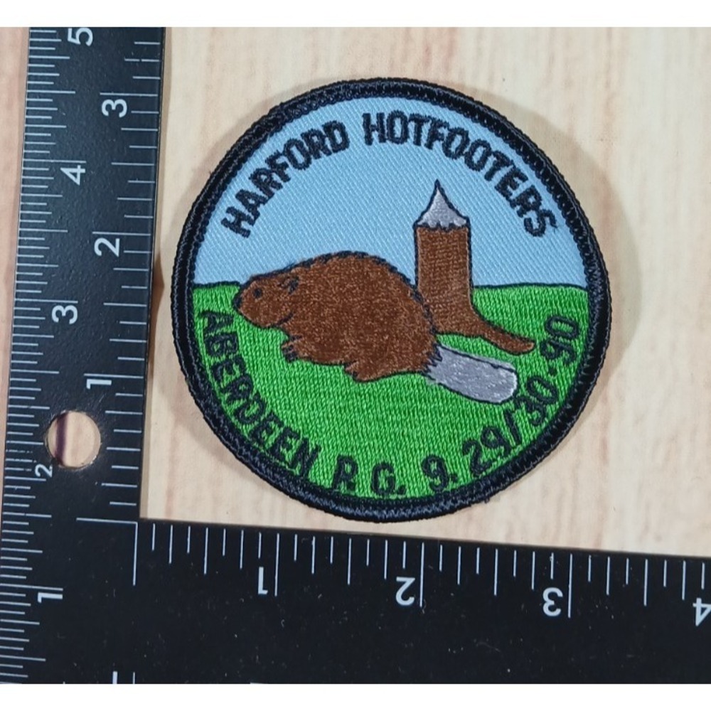 HARFORD HOTFFOTERS ABERDEEN 1990 BEAVER Embroidered Patch